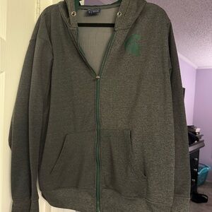 Michigan State zip up jacket with hood